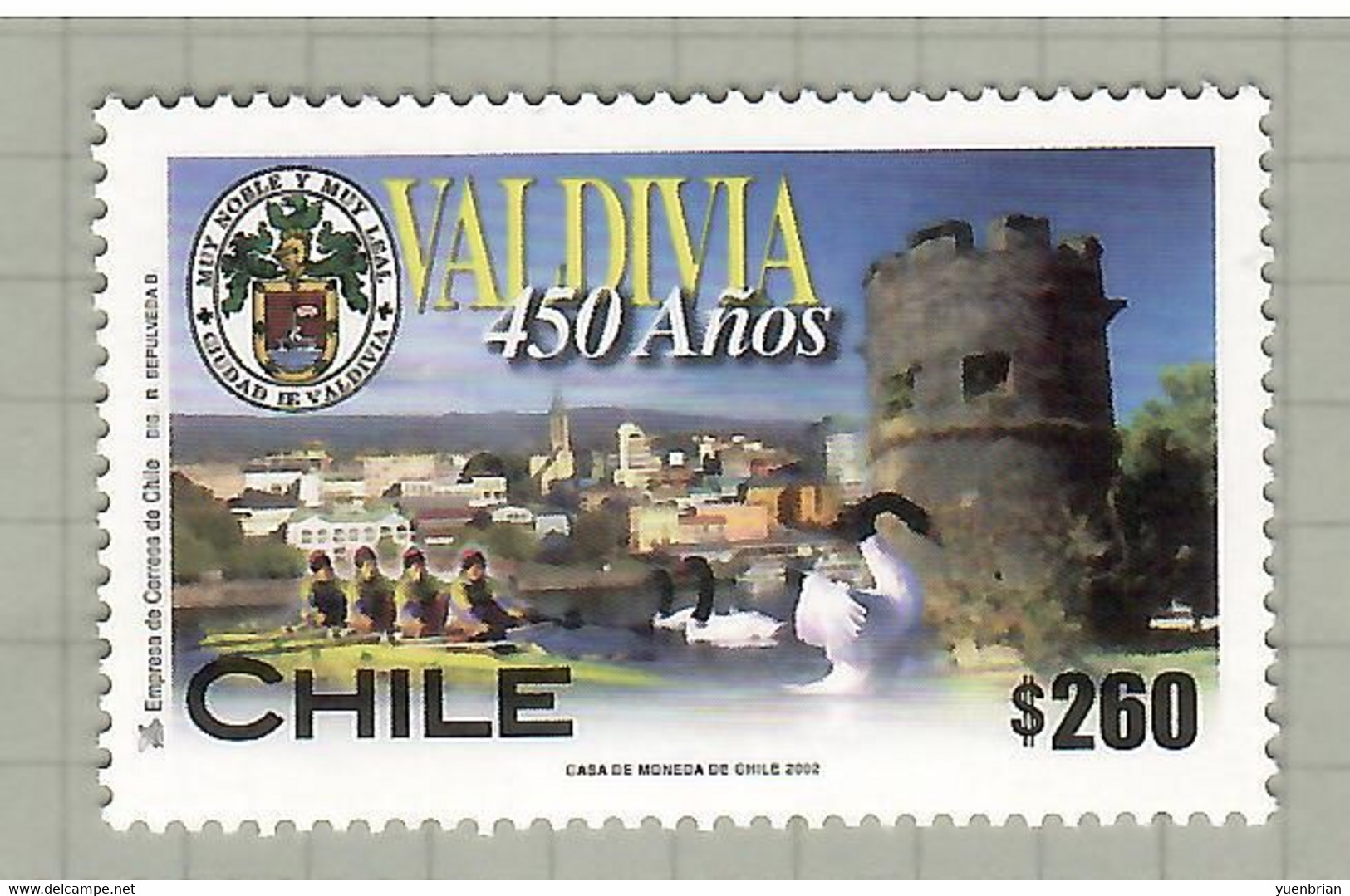Chile 2002, Bird, Birds, Swan, 1v, MNH** - Cisnes
