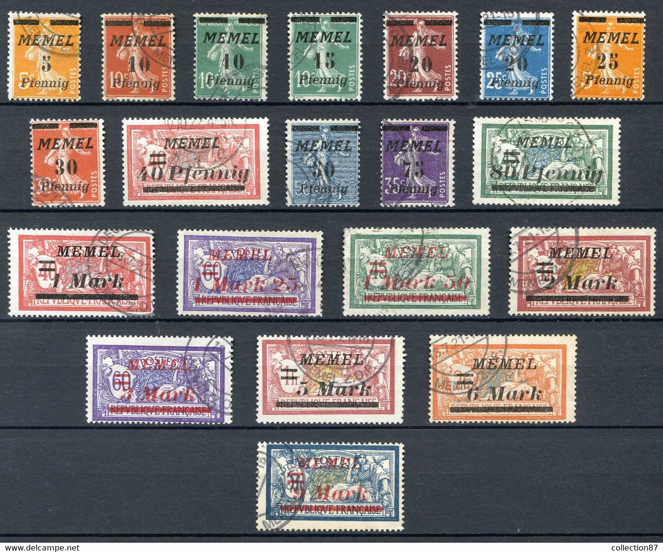 MEMEL < N° 45 à 64 Ø Série Complète 20 Valeurs Oblitérés Used Ø -- - Used Stamps