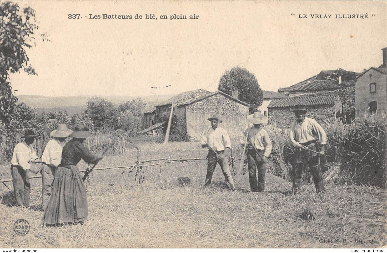 CPA 43 LES BATTEURS DE BLE EN PLEIN AIR - Sonstige & Ohne Zuordnung