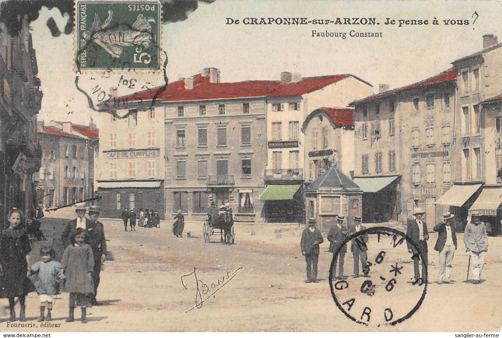 CPA 43 DE CRAPONNE SUR ARZON JE PENSE A VOUS FAUBOURG CONSTANT - Craponne Sur Arzon