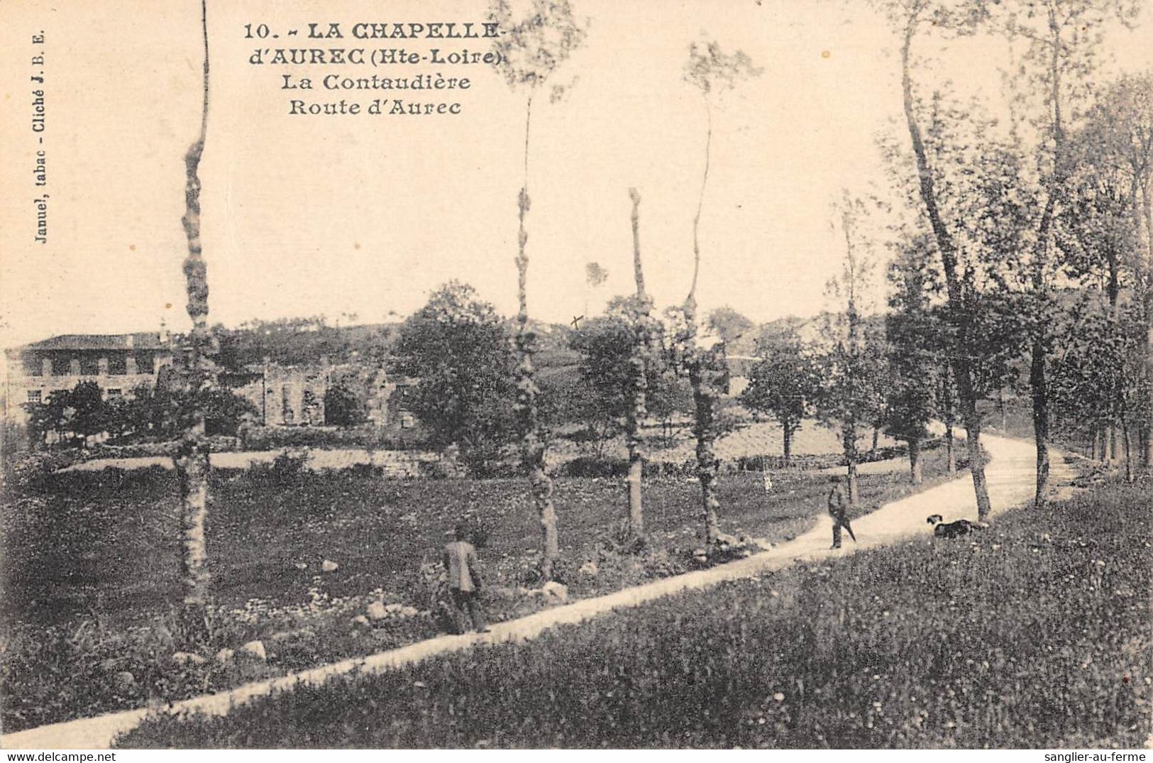 CPA 43 LA CHAPELLE D'AUREC LA CONTAUDIERE ROUTE D'AUREC (cliché Pas Courant - Andere & Zonder Classificatie