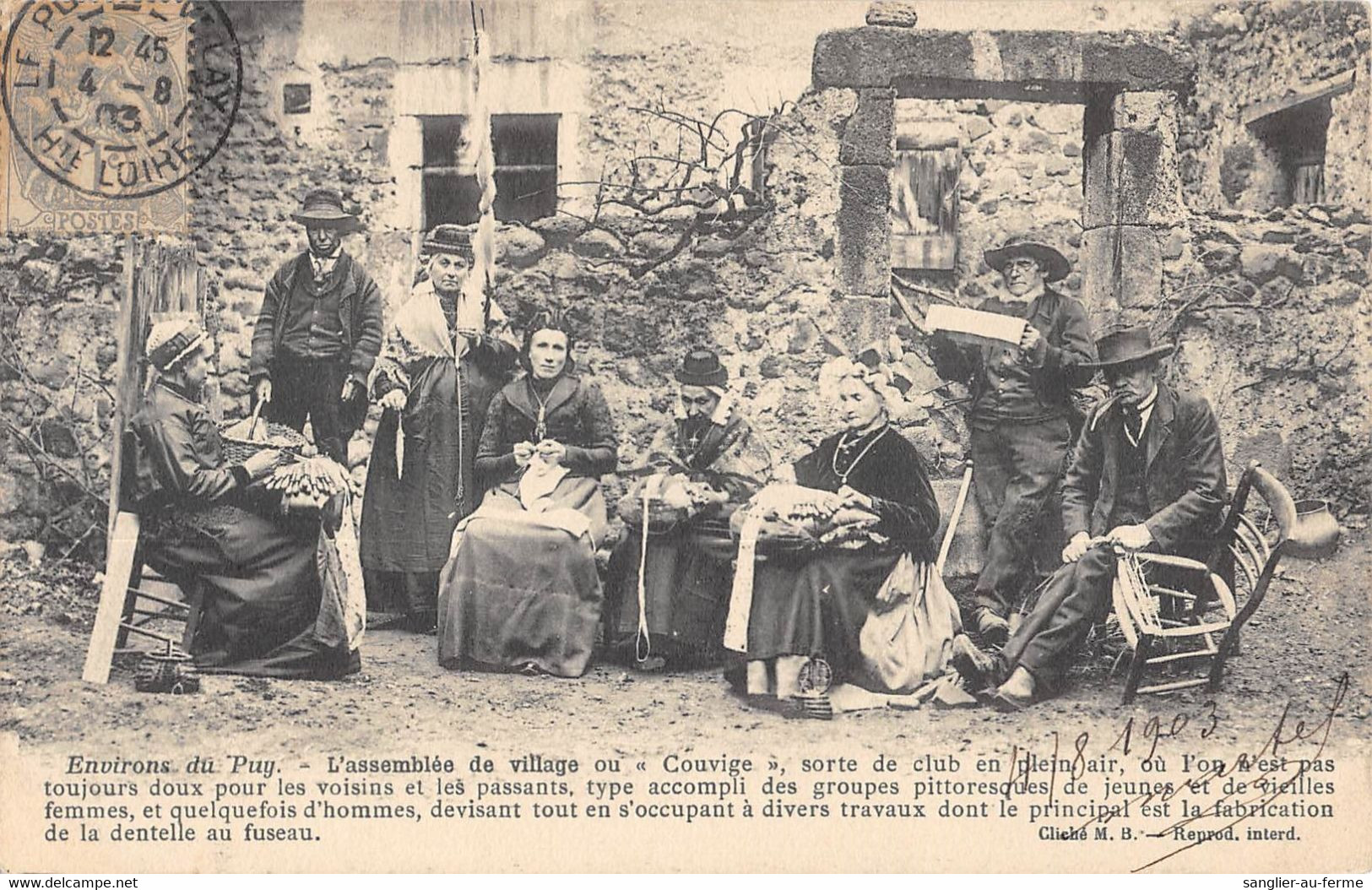 CPA 43 ENVIRONS DU PUY L'ASSEMBLEE DE VILLAGE - Sonstige & Ohne Zuordnung