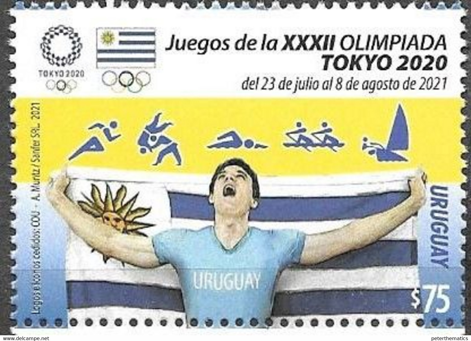 URUGUAY, 2021, MNH,TOKYO OLYMPICS, 1v - Summer 2020: Tokyo