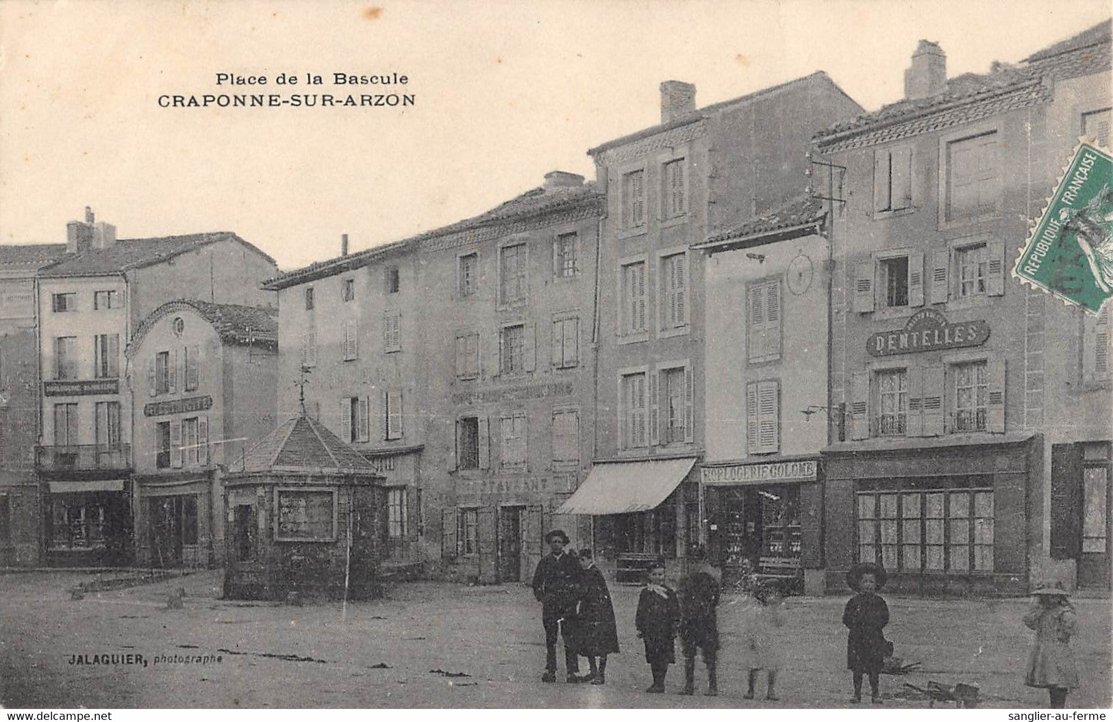 CPA 43 CRAPONNE SUR ARZON PLACE DE LA BASCULE - Craponne Sur Arzon