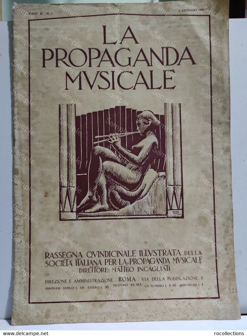 Italian Magazine LA PROPAGANDA MUSICALE 1929 Onore Al Maestro Toscanini And Thirty Years At La Scala. Stravinski Interv. - Music