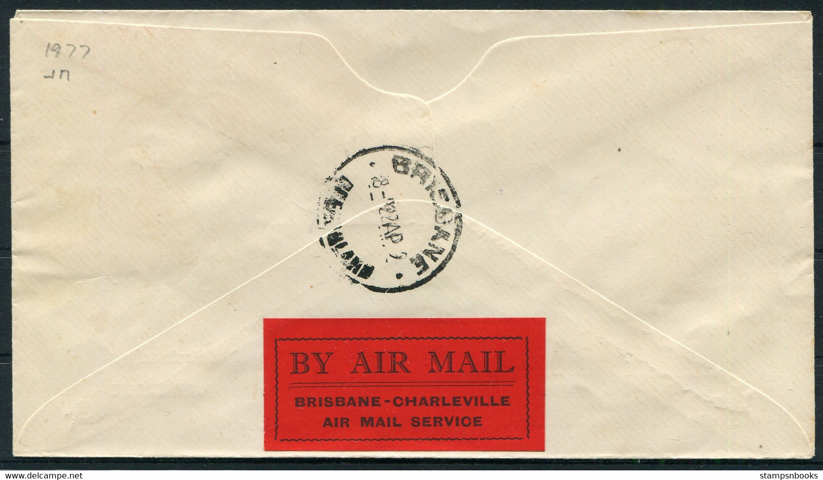 1929 Australia Brisbane - Charleville Qantas First Flight Cover - Storia Postale