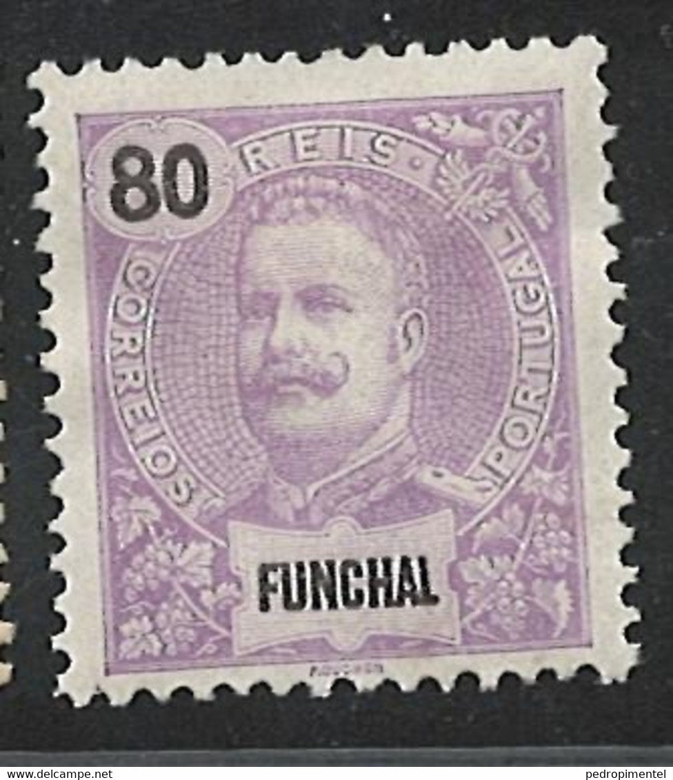 Portugal Funchal Madeira 1897 "D Carlos I" Condition MH OG #21 - Funchal