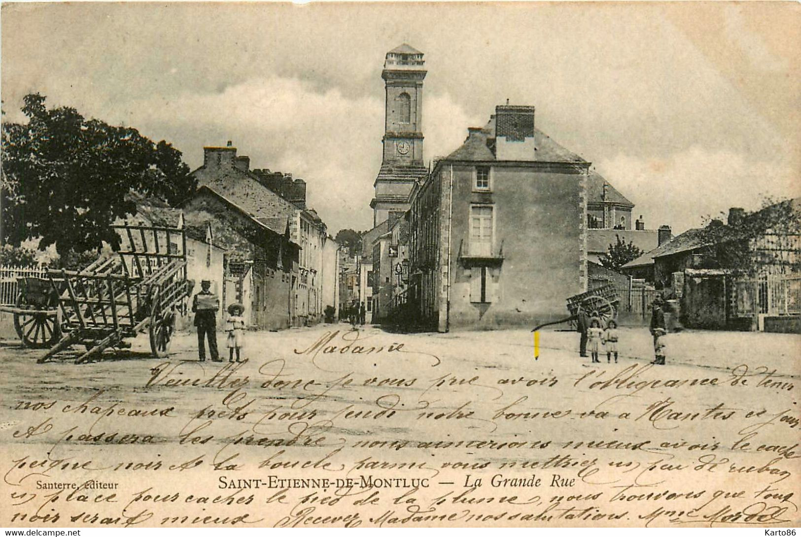 St étienne De Montluc * La Grande Rue Du Village * Villageois - Saint Etienne De Montluc