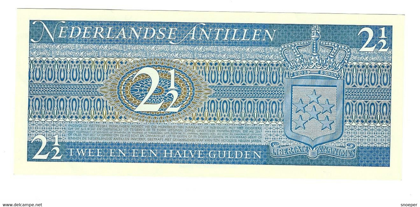 * NETHERLANDS Antilles   2,50 GULDEN  1970   21a  Unc - Netherlands Antilles (...-1986)