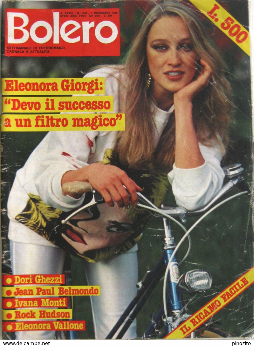 BOLERO 1748 1980 Eleonora Giorgi Eleonora Vallone Dori Ghezzi Jean Paul Belmondo Ivana Monti Rock Hudson Tino Buazzelli - Televisione