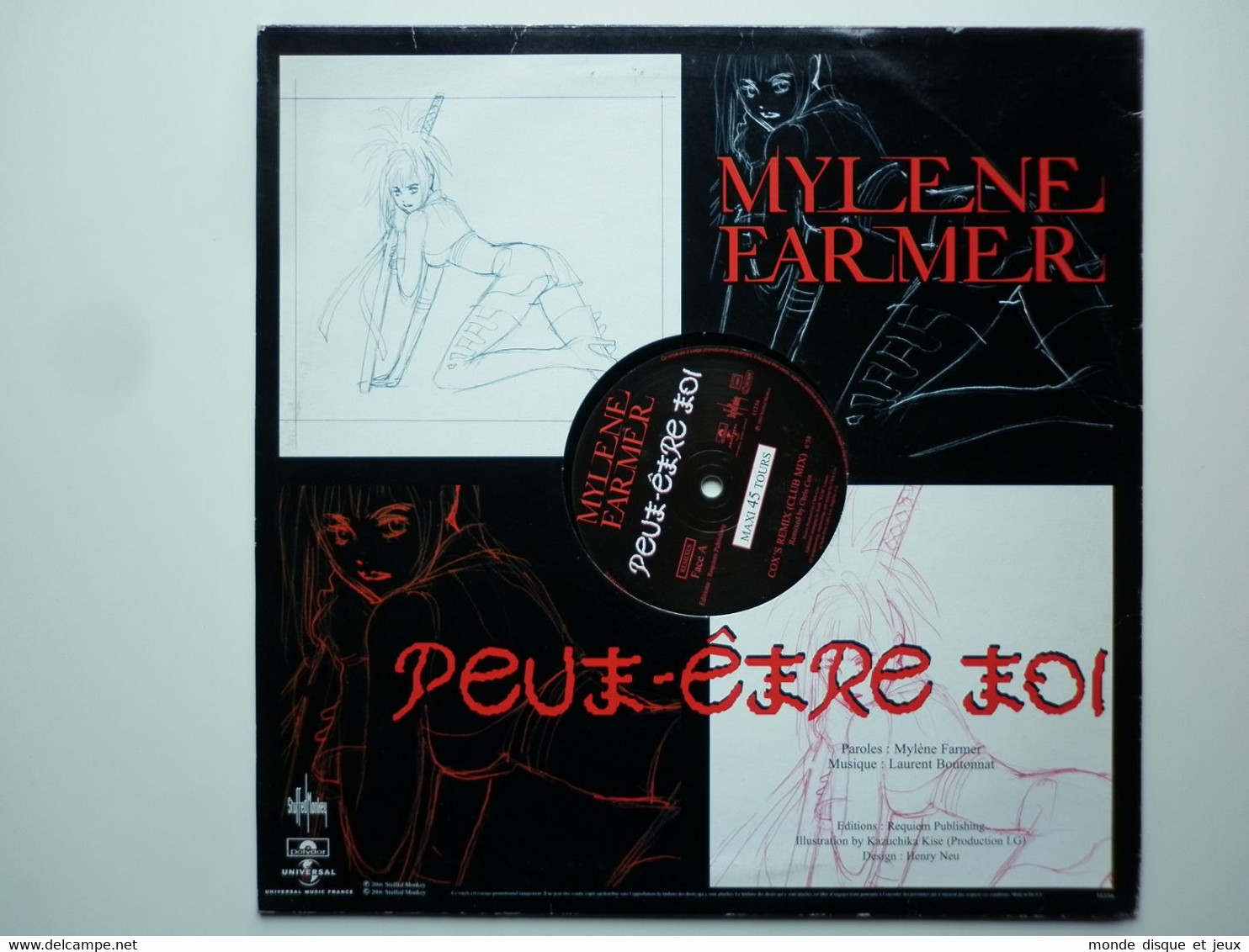 Mylene Farmer Maxi 45Tours Vinyle Promo Peut Etre Toi - 45 T - Maxi-Single