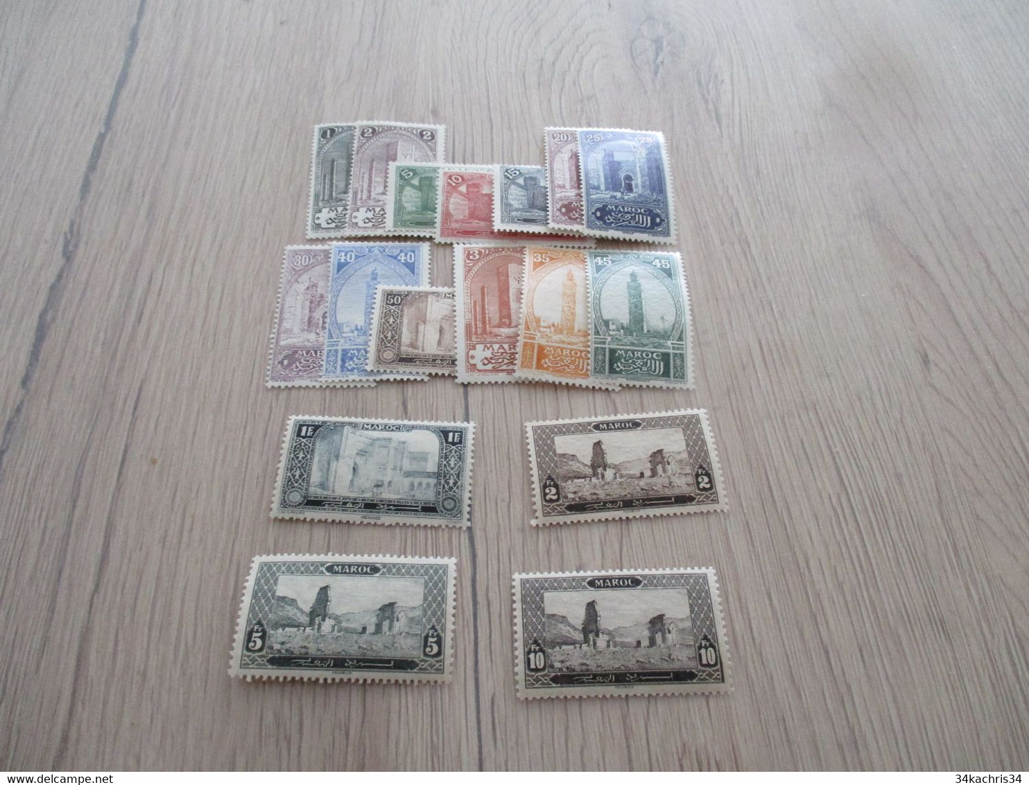 Maroc Postes N° 63 à 79 Sites 17 Valeurs Qualité: * Cote: 350 € - Neufs Pointez Sur L'image Pour Zoomer Maroc Postes N° - Unused Stamps