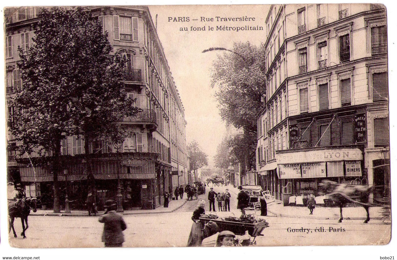 9498 - Paris ( XIIe ) - Rue Traversière ( Au Fond Le Métropolitain ) - Gondry éd. à Paris - - District 12