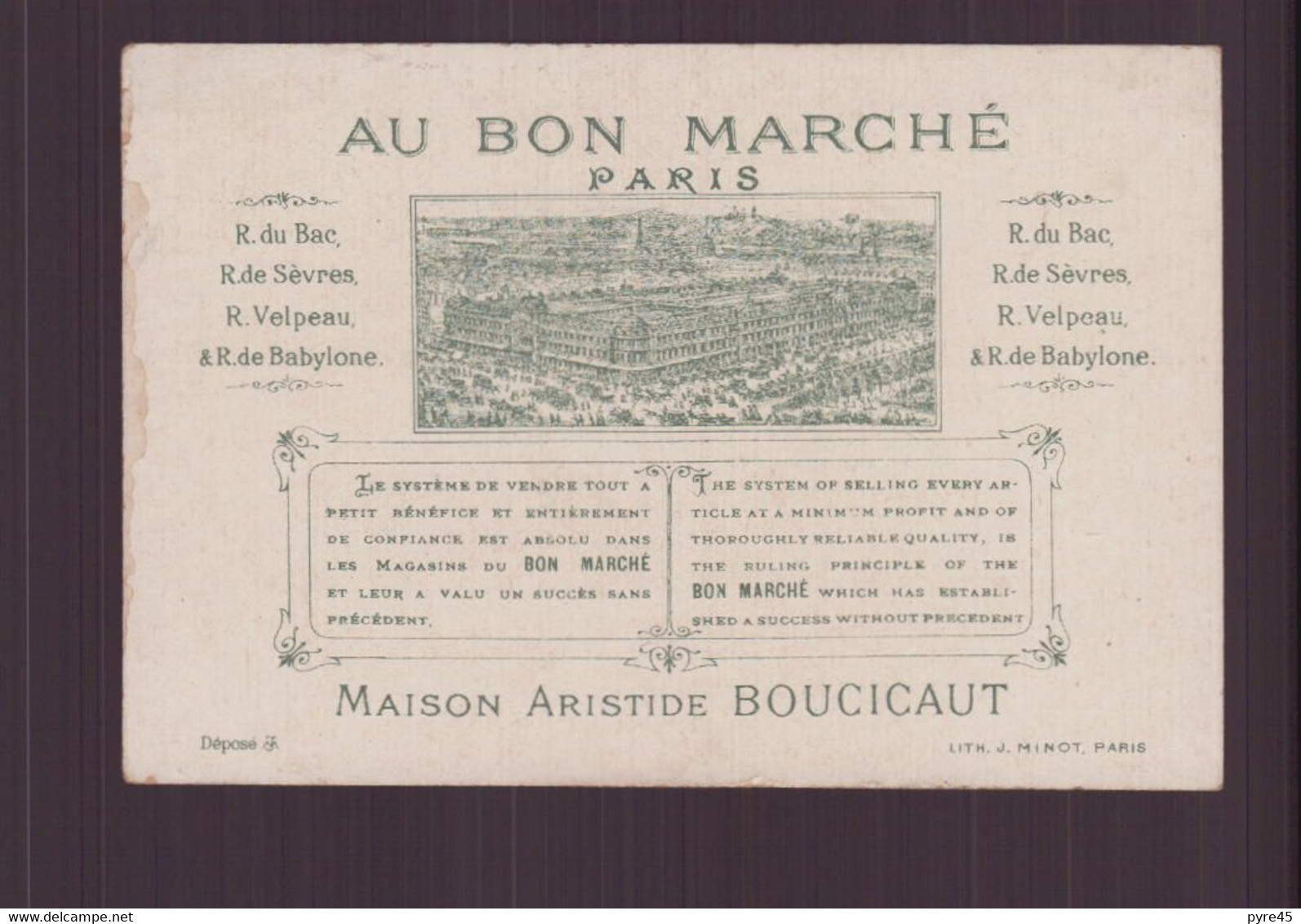 Chromo " Au Bon Marché " Malheur Aux Vaincus - Au Bon Marché