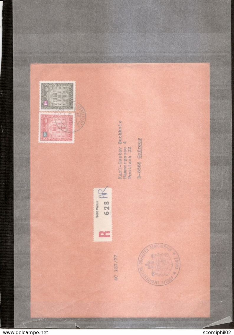 Liechtenstein ( Lettre Recommandée De 1979 De Vaduz Vers L'Allemagne à Voir) - Covers & Documents