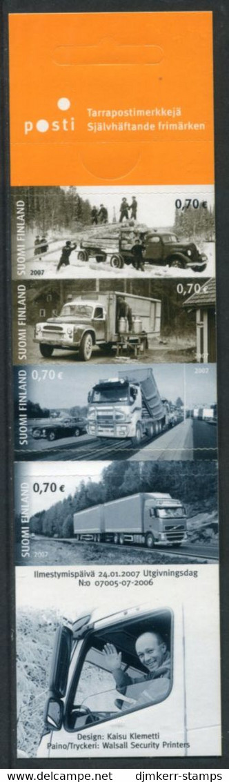FINLAND 2007 Goods Vehicles Booklet MNH / **.  Michel  1831-34 - Unused Stamps