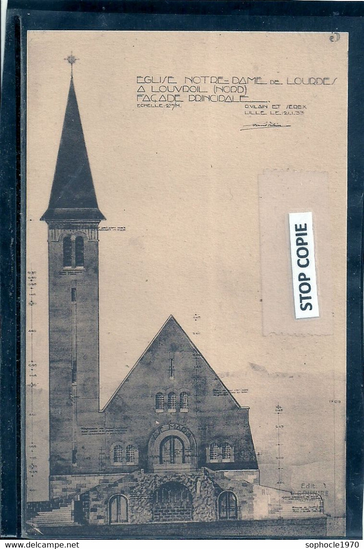 05 - 2022 - CON60 - NORD - 59 -  LOUVROIL - Eglise Notre Dame De Lourdes - Plan Travaux - Louvroil