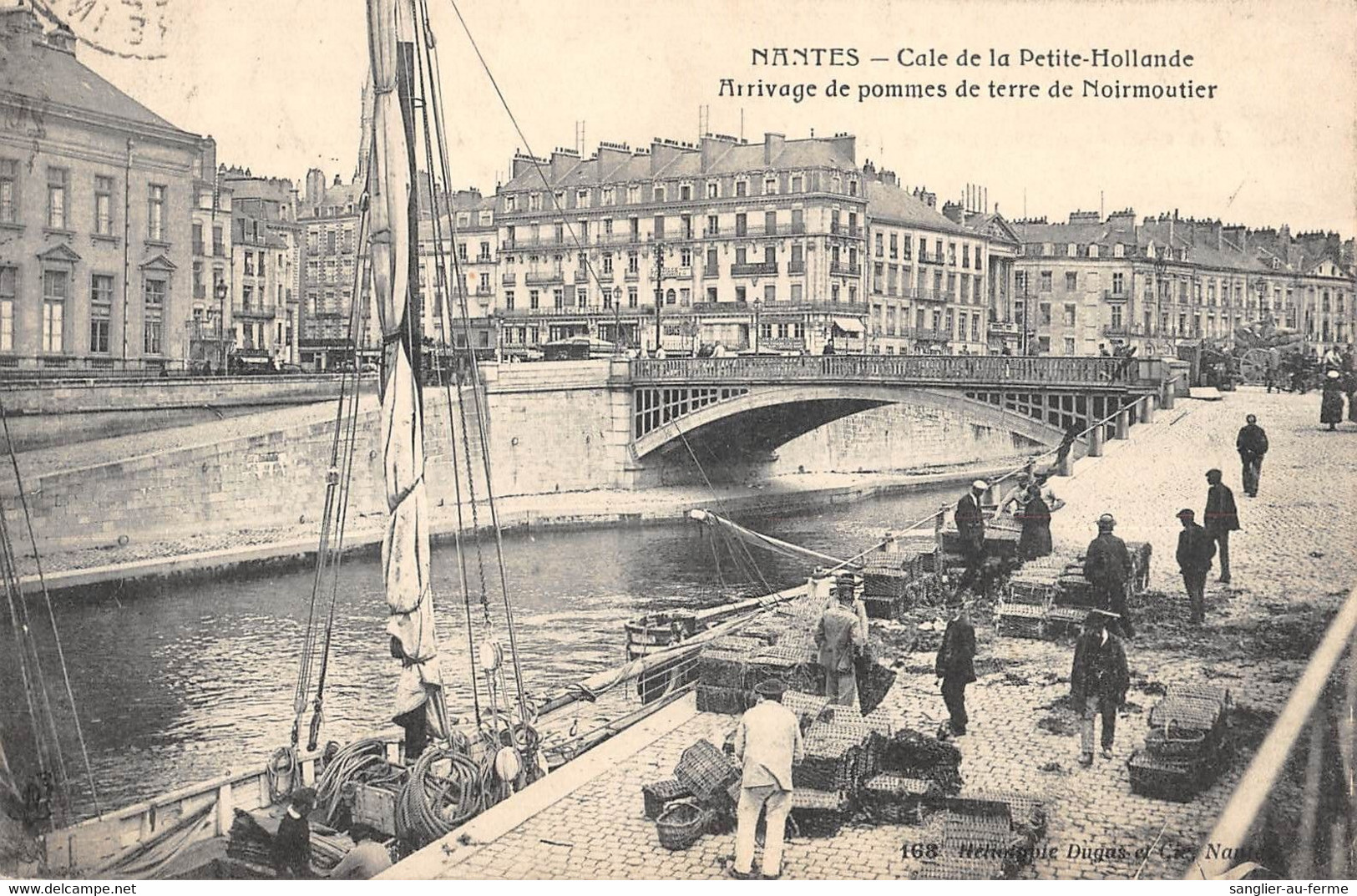 CPA 44 NANTES CALE DE LA PETITE HOLLANDE ARRIVAGE DE POMMES DE TERRE DE NOIRMOUTIER - Nantes