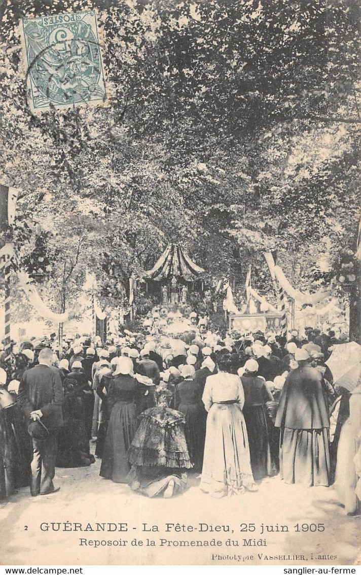 CPA 44 GUERANDE LA FETE DIEU 1905 REPOSOIR DE LA PROMENADE DU MIDI - Guérande