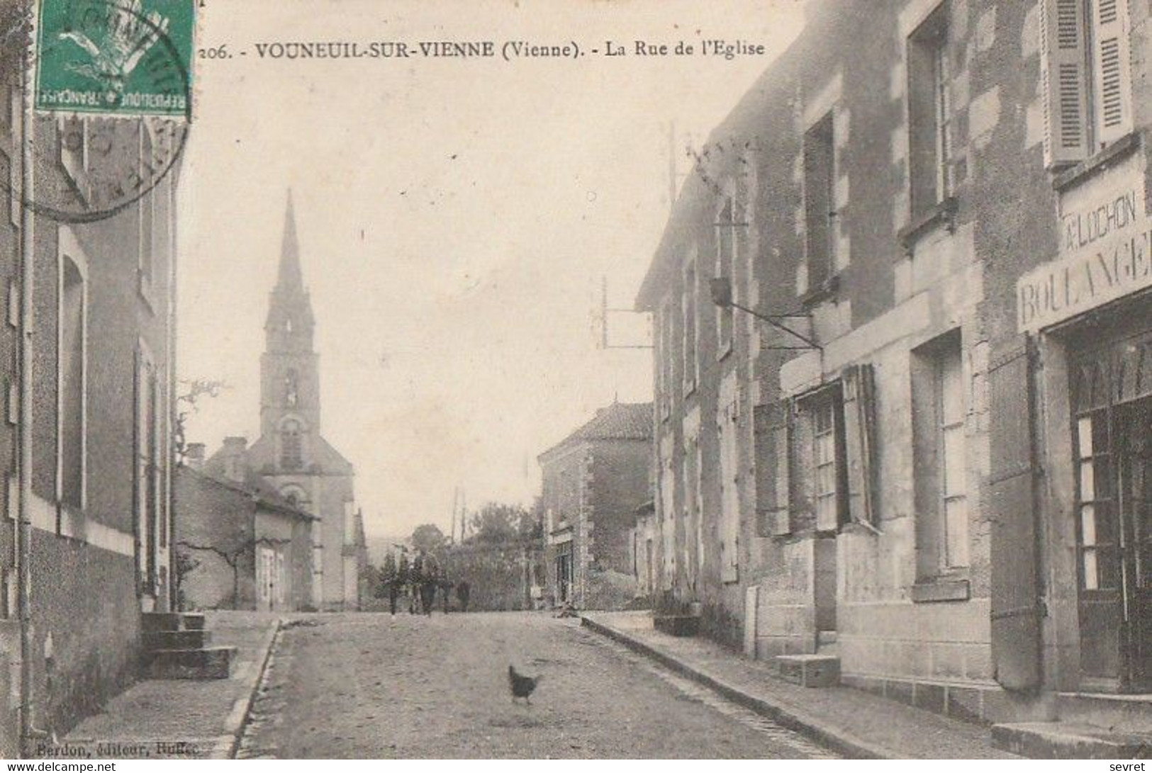 VOUNEUIL-SUR-VIENNE. - La Rue De L'Eglise. Carte Pas Courante - Vouneuil Sur Vienne