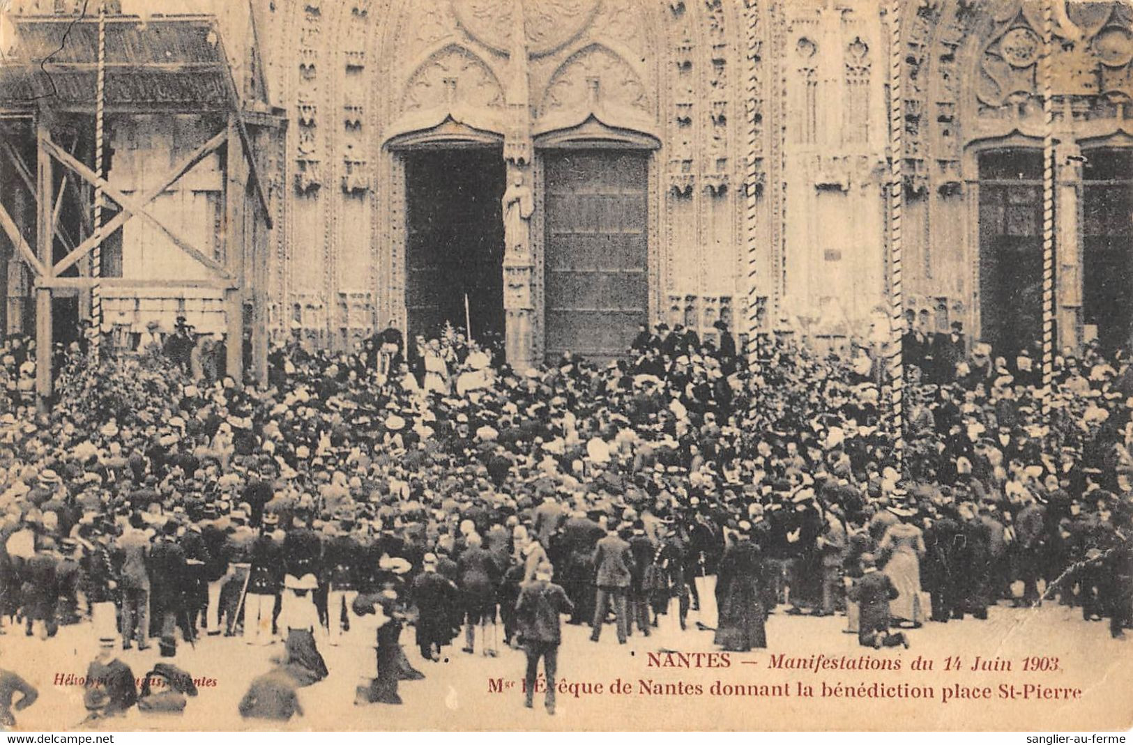 CPA 44 NANTES MANIFESTATIONS DU 14 JUIN 1903 Mr L'EVEQUE DE NANTES - Nantes