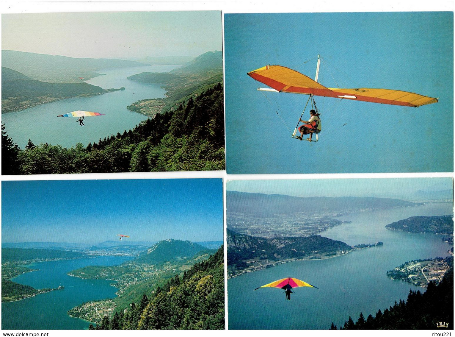 Lot 5 Cpm - LAC ANNECY Col De La Forclaz  - Deltaplane - ULM - Comité ENFANCE - Fallschirmspringen