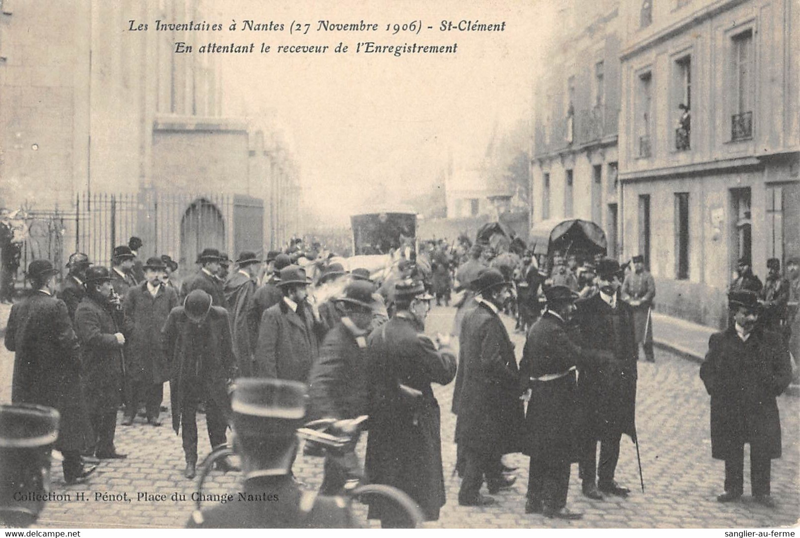 CPA 44 LES INVENTAIRES A NANTES 1906 SAINT CLEMENT EN ATTENDANT LE RECEVEUR - Nantes