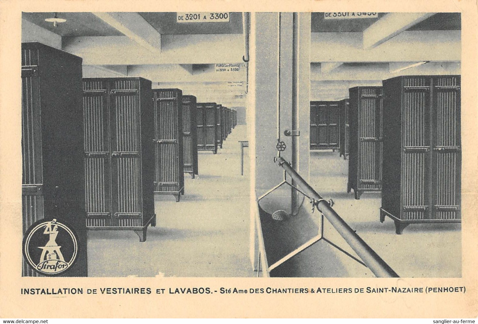 CPA 44 SAINT NAZAIRE INSTALLATION DE VESTIAIRES ET LAVABOS CHANTIERS - Saint Nazaire