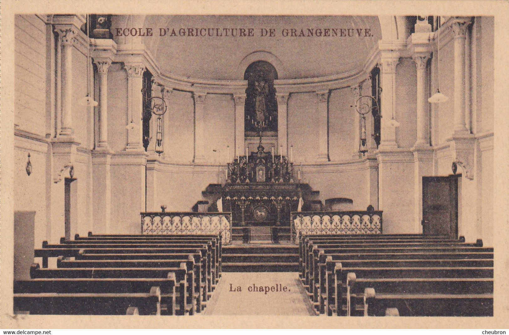 SUISSE .ECOLE D'AGRICULTURE DE GRANGENEUVE.  LA CHAPELLE. ANNEE 1919 - Chapelle