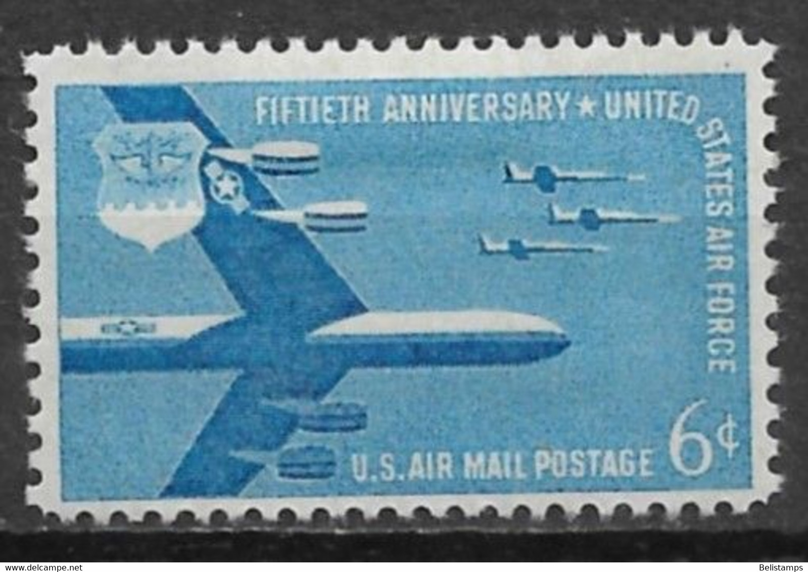 United States 1957. Scott #C49 (MH) B-52 Stratofortress And F-104 Startfighters  *Complete Issue* - 2b. 1941-1960 Nuevos