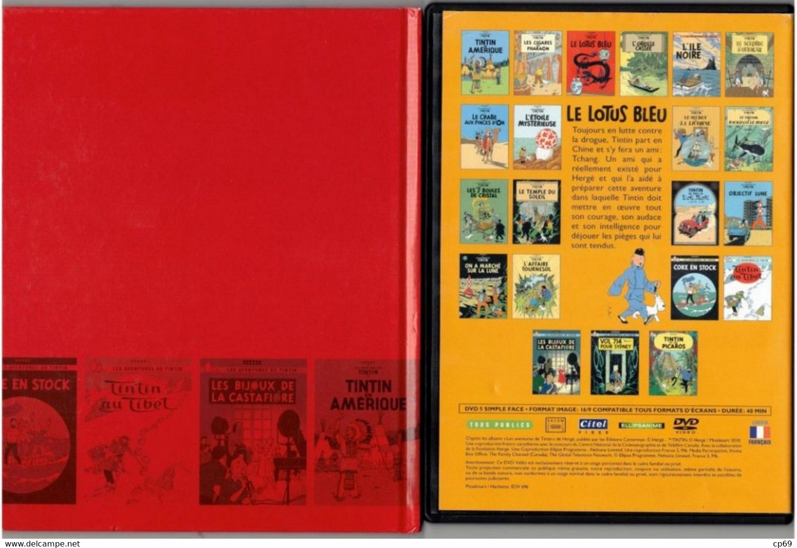 Tintin Hergé / Moulinsart 2010 Milou Chien Dog Cane Le Lotus Bleu N°1 DVD + Livret Explicatif En B.Etat - Cartoons