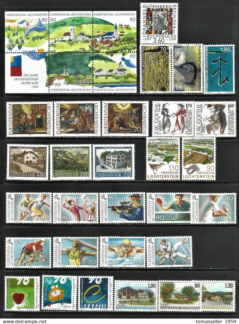 Liechtenstein -13!!!  Full Years (1995-2007) Set - Almost 120 Issues.MNH* - Sammlungen