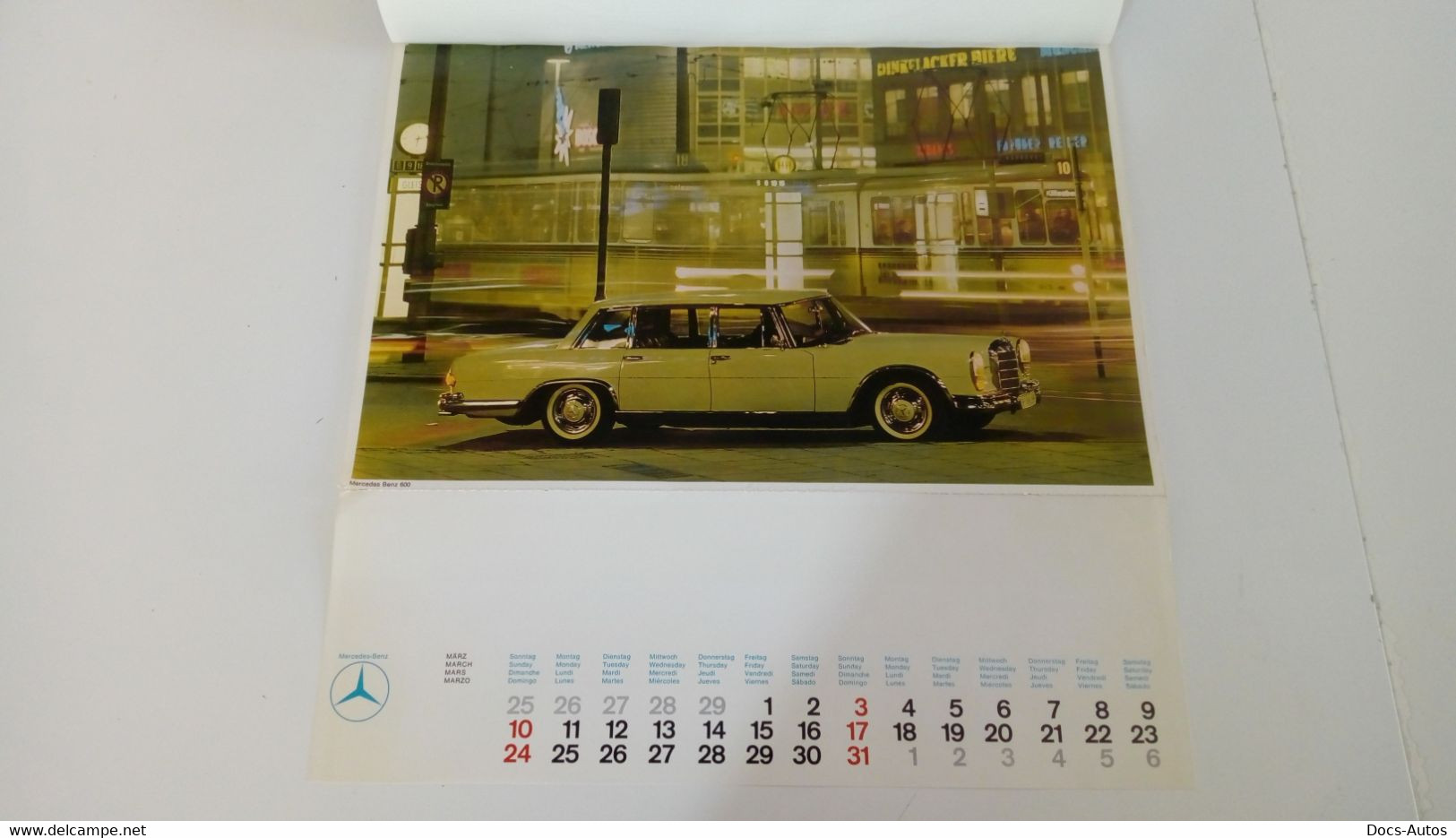 Calendrier MERCEDES 1968 Auto Camion Bus - Grand Format : 1961-70