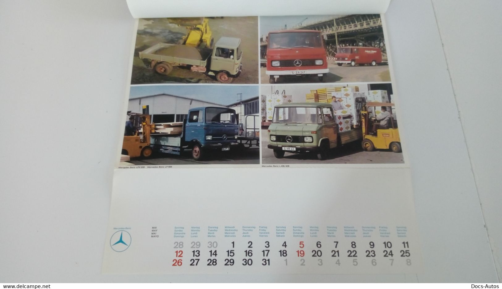 Calendrier MERCEDES 1968 Auto Camion Bus - Grand Format : 1961-70