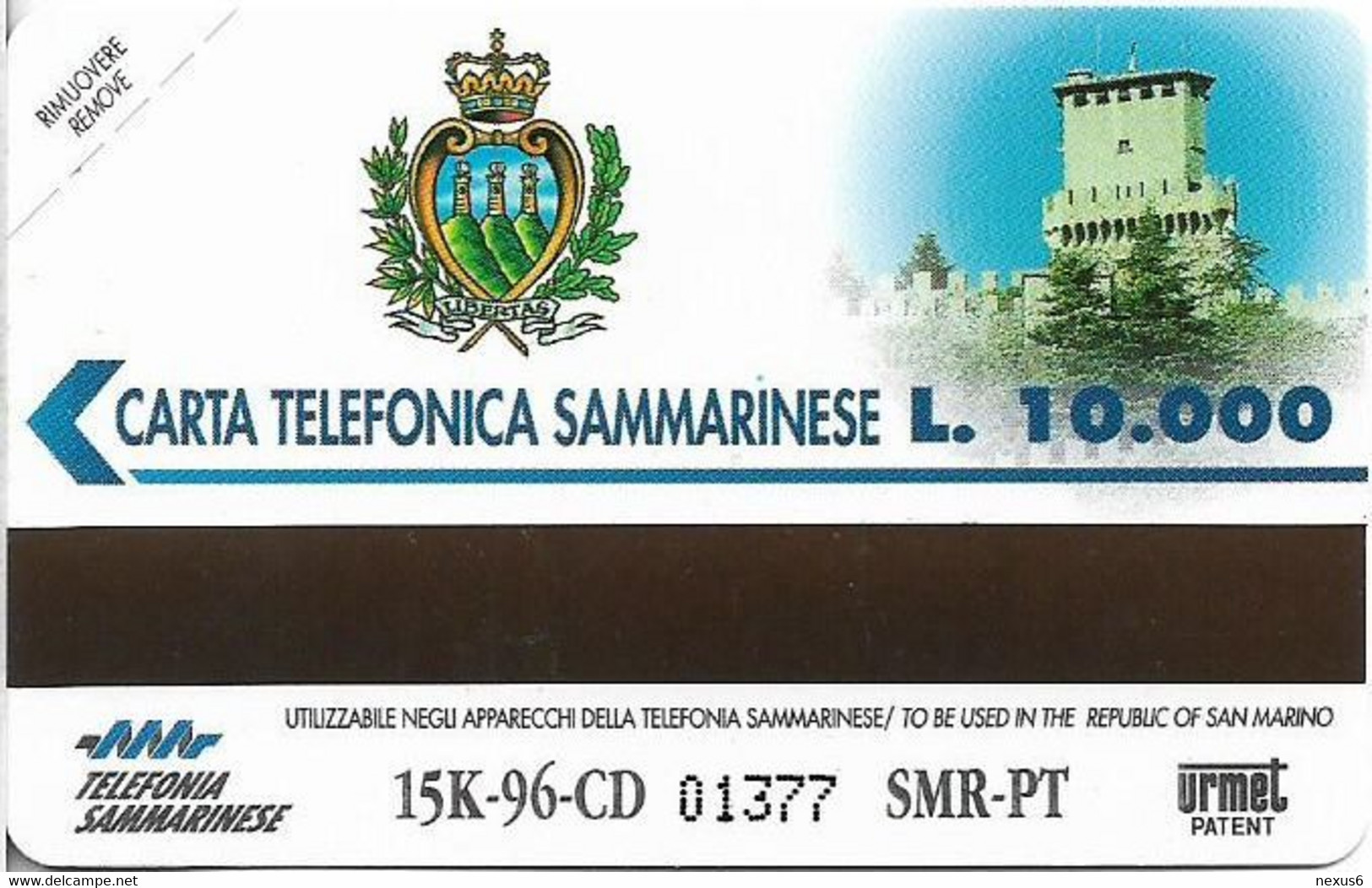 San Marino (URMET) - RSM-010 - Pronto, Chi Parla - Berlin - 08.1996, 10.000L, 15.000ex, Mint - Saint-Marin