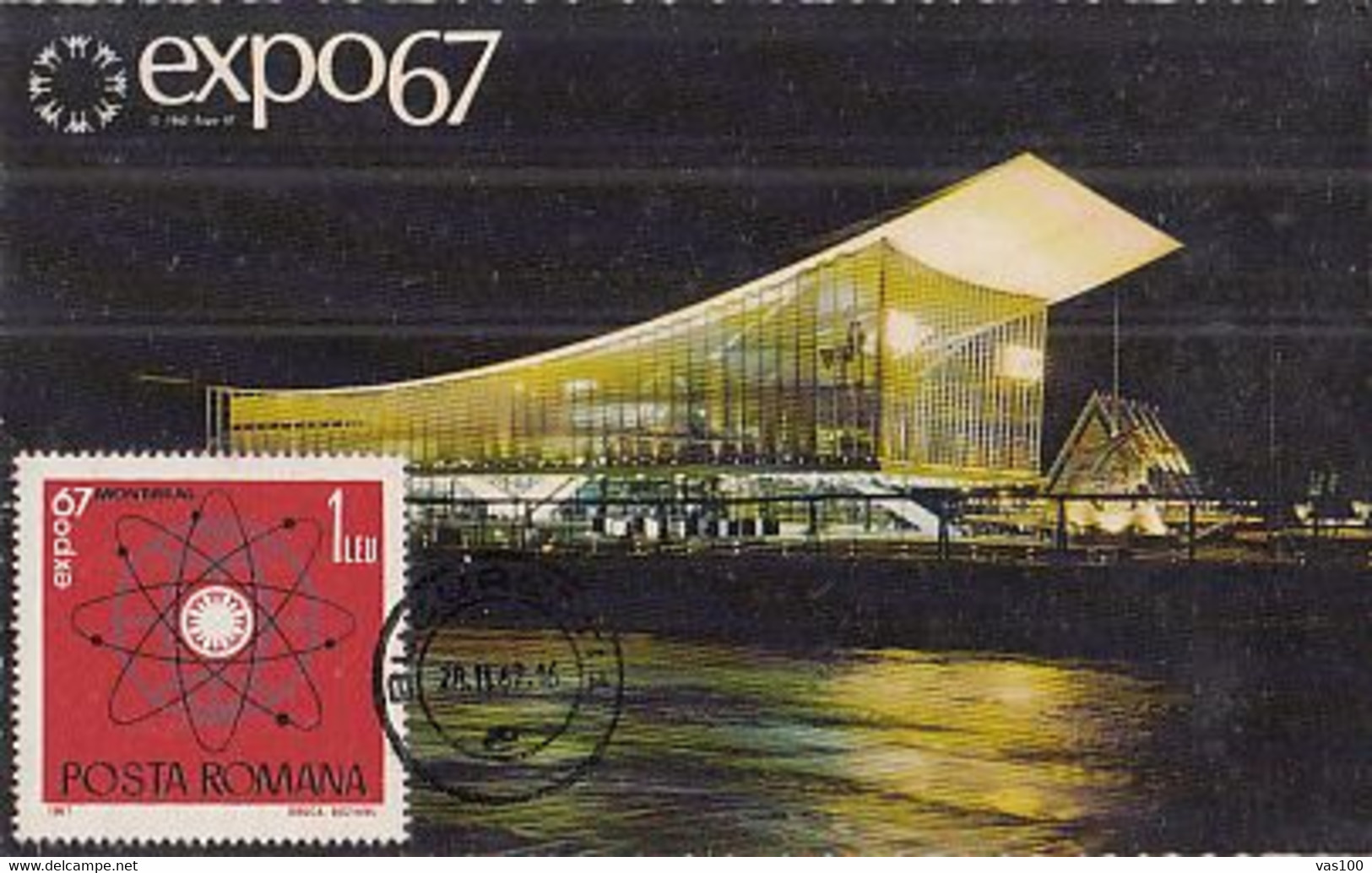 UNIVERSAL EXHIBITIONS, MONTREAL'67, SOVIET UNION PAVILION, SPECIAL POSTCARD, 1967, ROMANIA - 1967 – Montreal (Kanada)