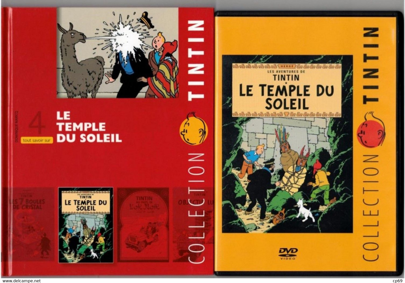 Tintin Hergé / Moulinsart 2010 Milou Chien Dog Cane Le Temple Du Soleil Capitaine Haddock N°4 DVD + Livret Explicatif - Cartoons