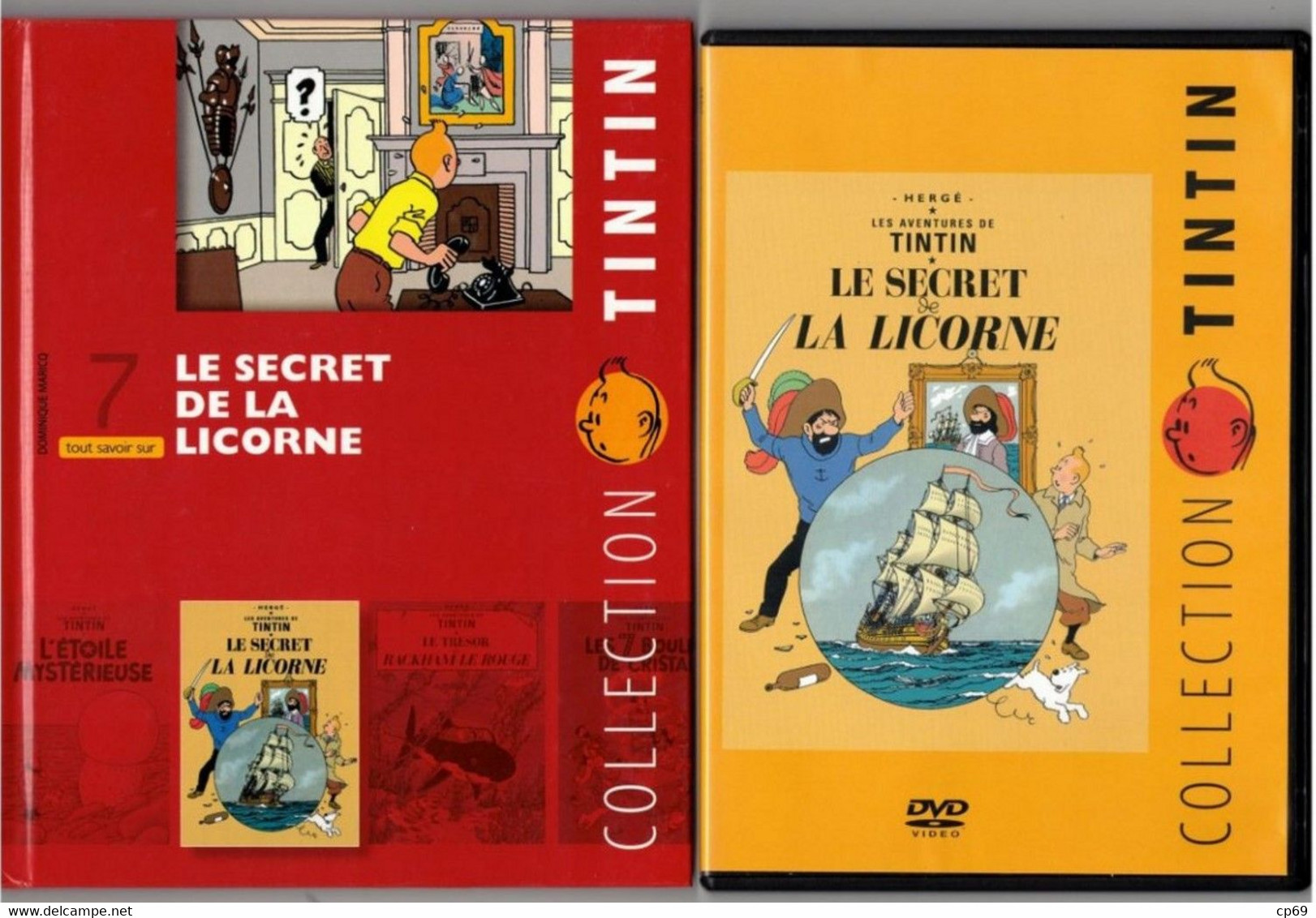 Tintin Hergé /Moulinsart 2010 Milou Chien Dog Cane Le Secret De La Licorne Capitaine Haddock N°7 DVD + Livret Explicatif - Dibujos Animados