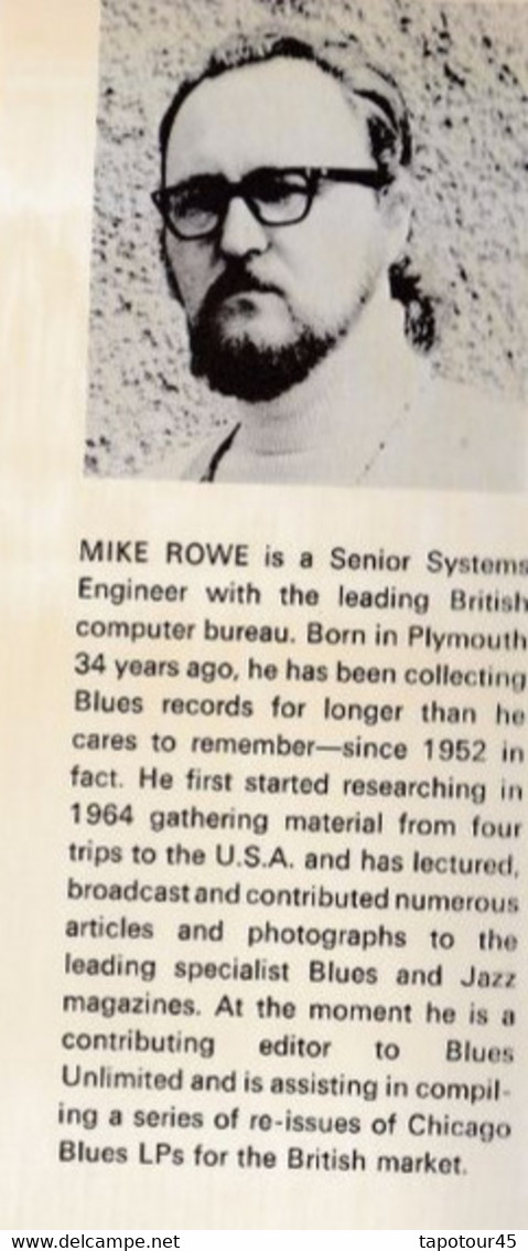 Tv 21/ /> Livre, Revues >  Jazz, Rock, Country >  "Chicago Breakdown  "Mike Rowe"  1973 - 1950-Maintenant