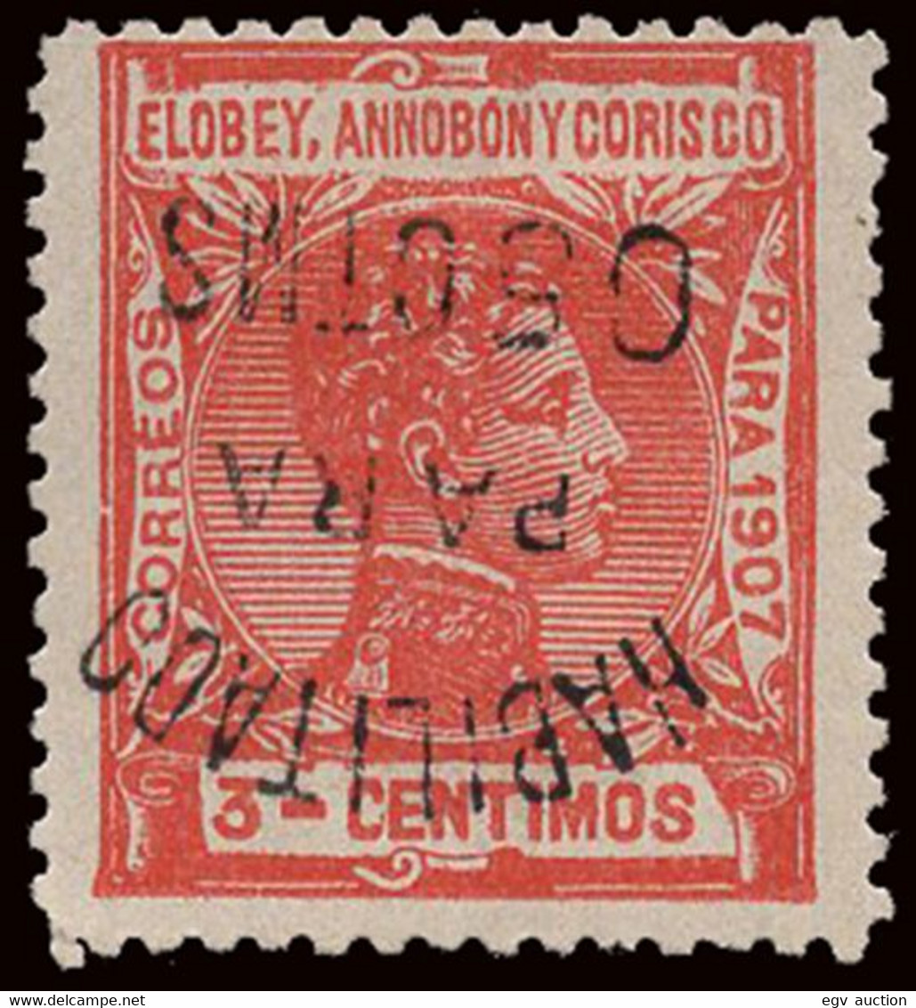 Elobey/Annobón - Edi * 50Chi - 1908/1909 - 05cts S. 3cts. - Habilitación Invertida - Elobey, Annobon & Corisco