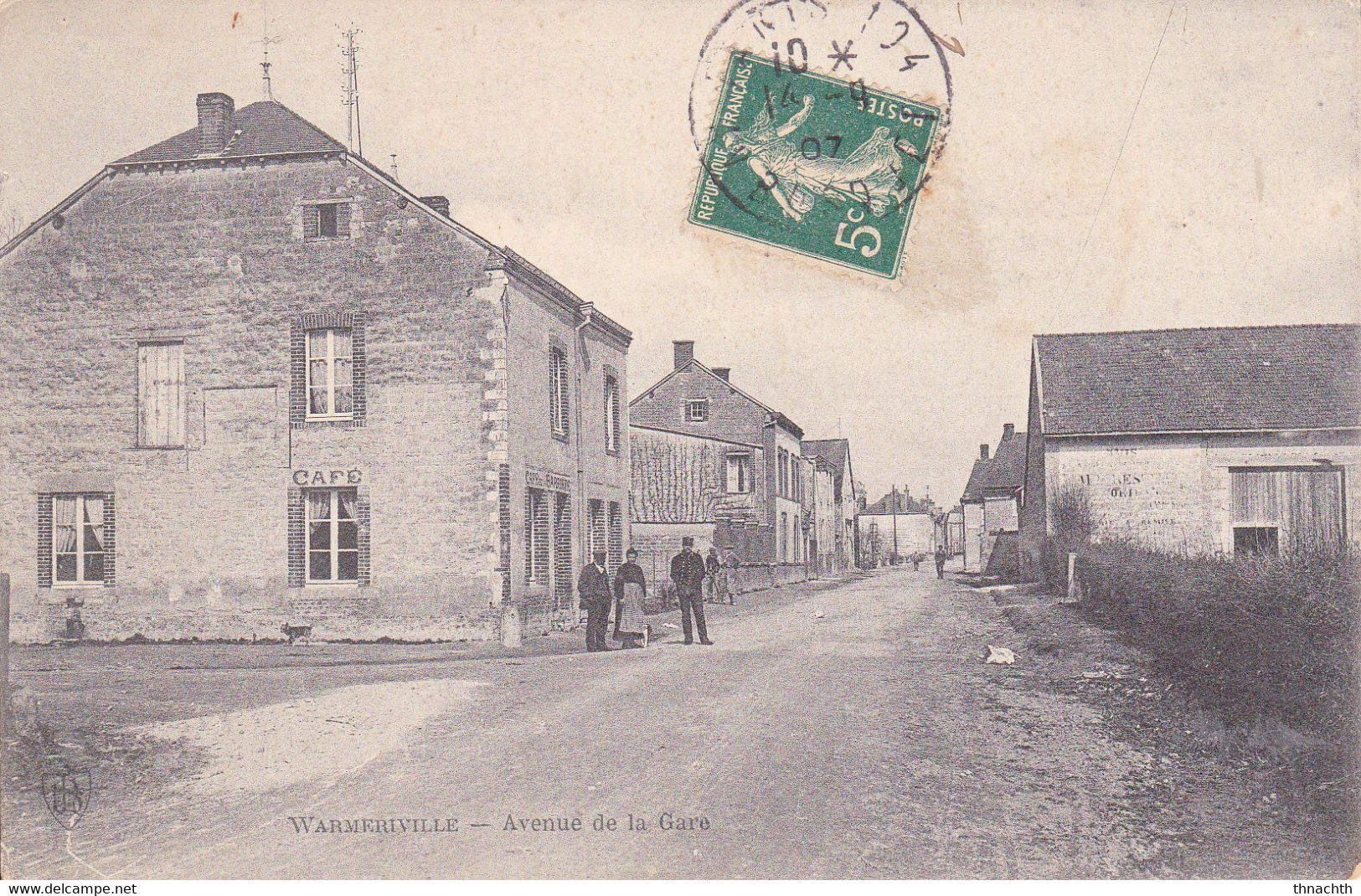 MARNE 51.WARMERIVILLE AVENUE DE LA GARE Animée - Andere & Zonder Classificatie