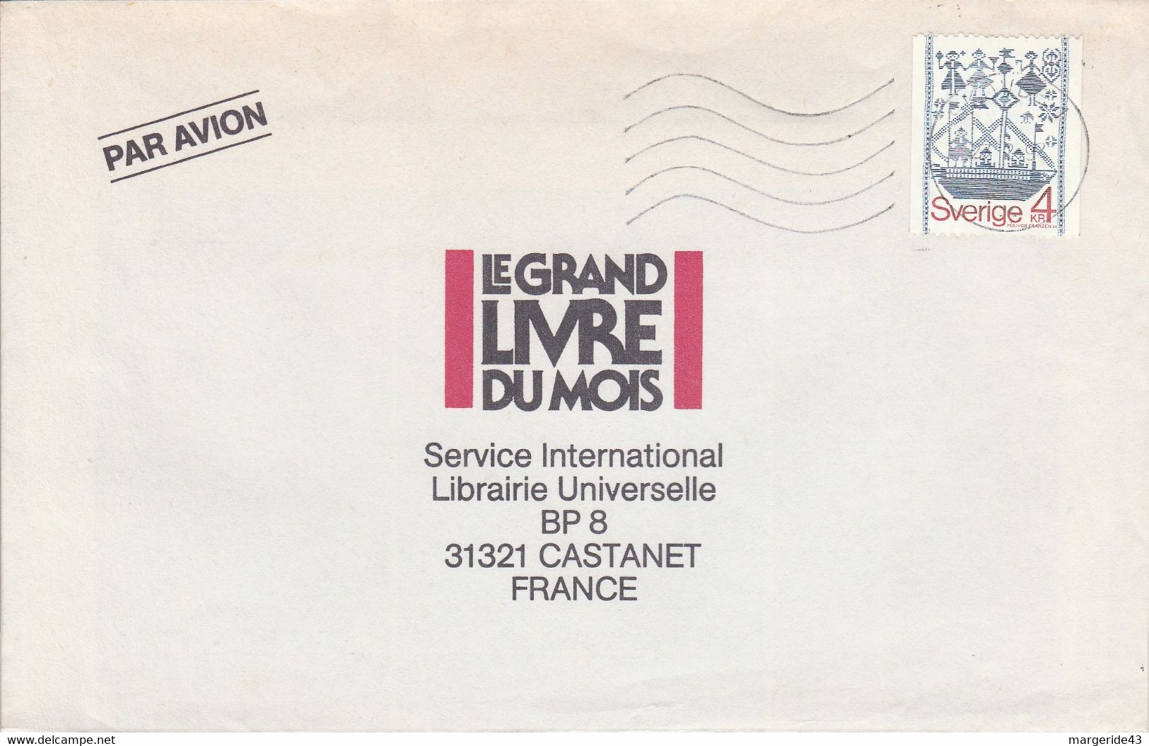 SUEDE SEUL SUR LETTRE POUR LA FRANCE 1992 - Lettres & Documents