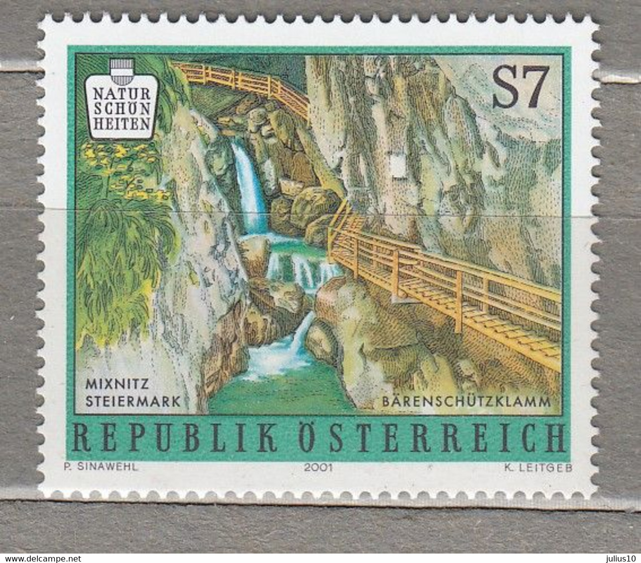 AUSTRIA OSTERREICH 2001 Nature Waterfall MNH(**) Mi 2342 #32846 - Nuovi