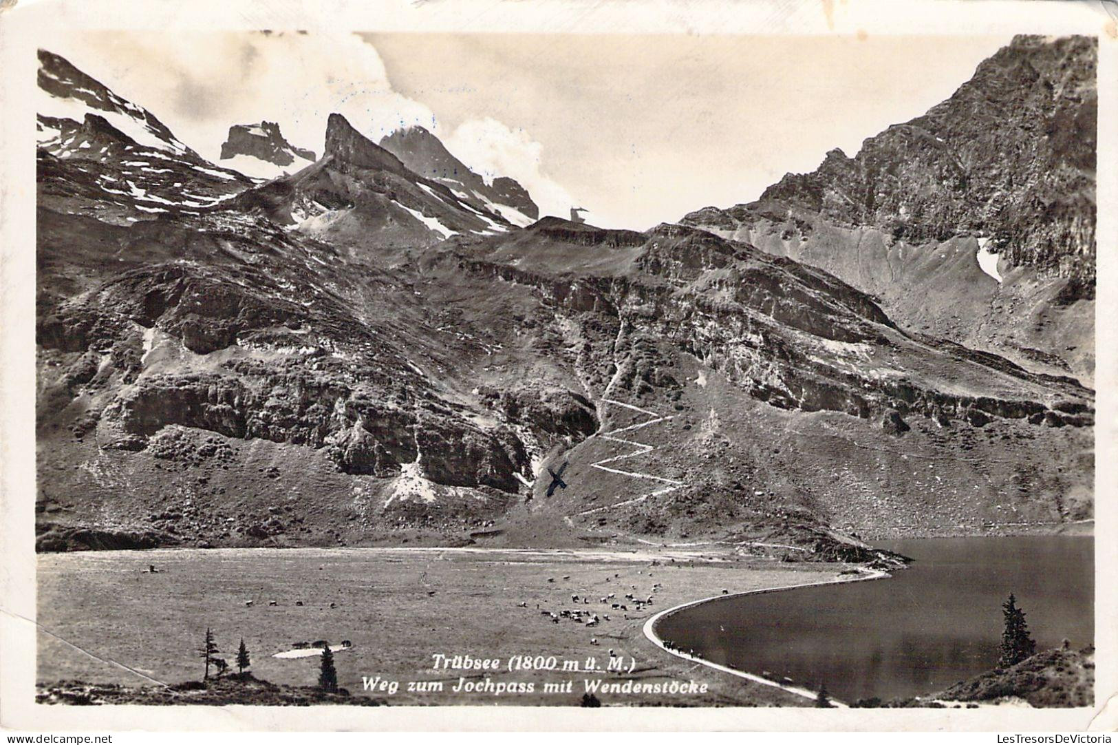 CPA Zwitserland Trübsee Weg Zum Jochpass Mit Wendenstöcke - Cachet Trubsee Hotel Ob Engelberg - Engelberg