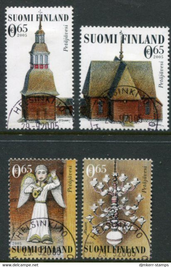 FINLAND 2005 Wooden Architecture - Petäjävesi Church Singles Ex Block Used.  Michel  1759-62 - Used Stamps