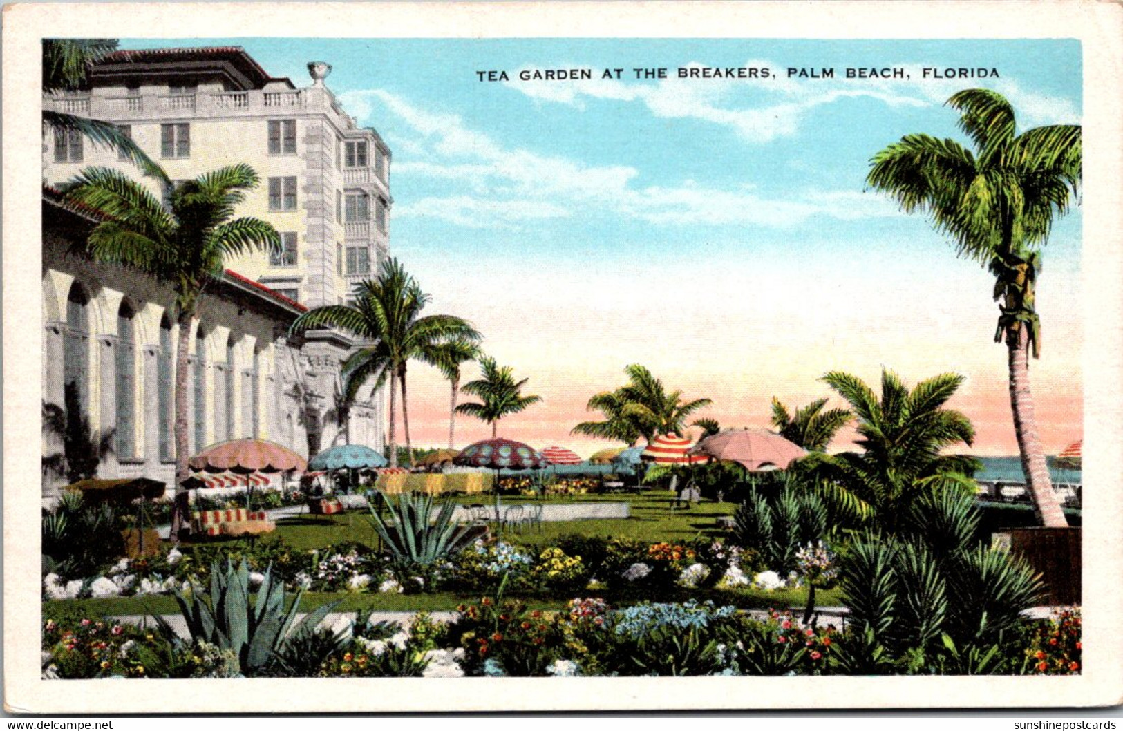 Florida Palm Beach Tea Garden At The Breakers 1936 - Palm Beach