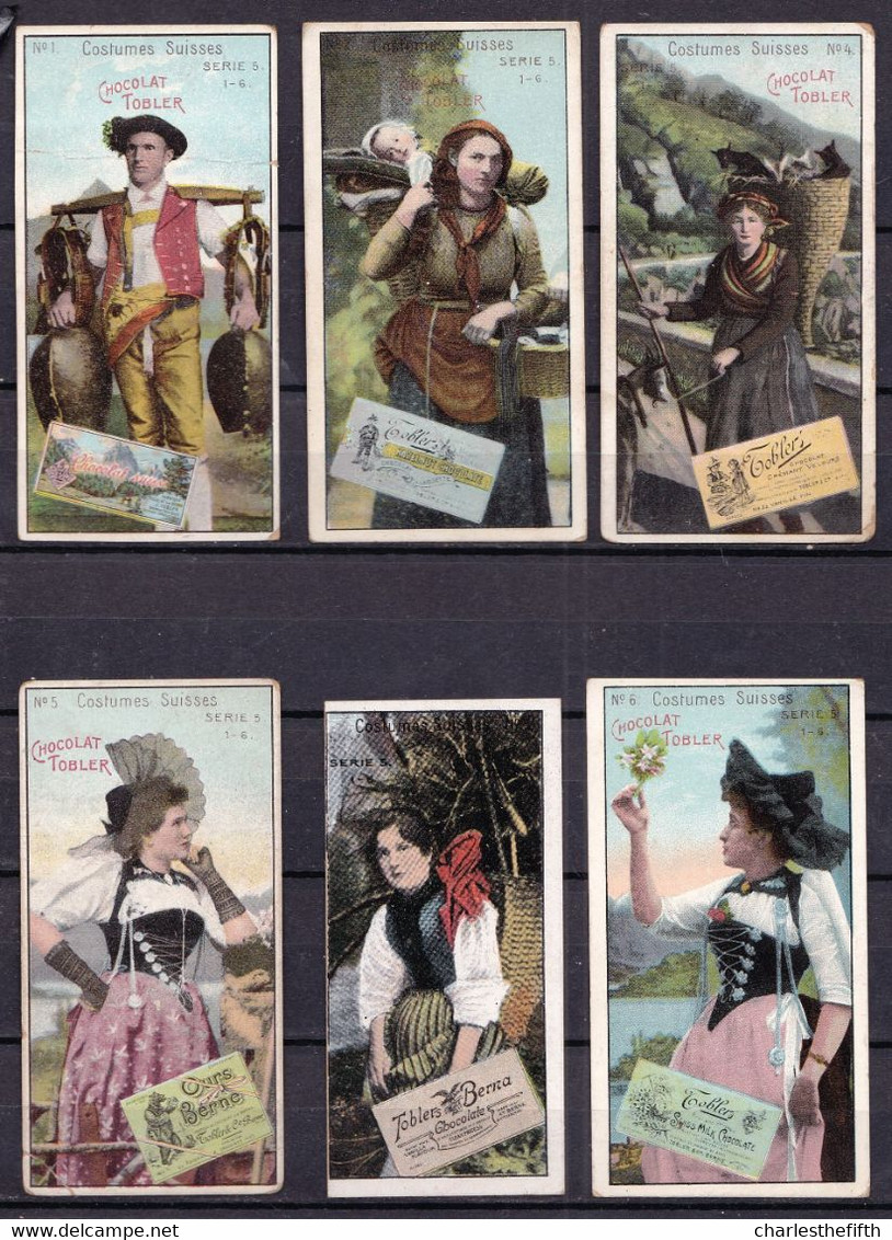 6 X CHROMO CHOCOLAT TOBLER - COSTUMES SUISSES - SERIE 5 - Other & Unclassified