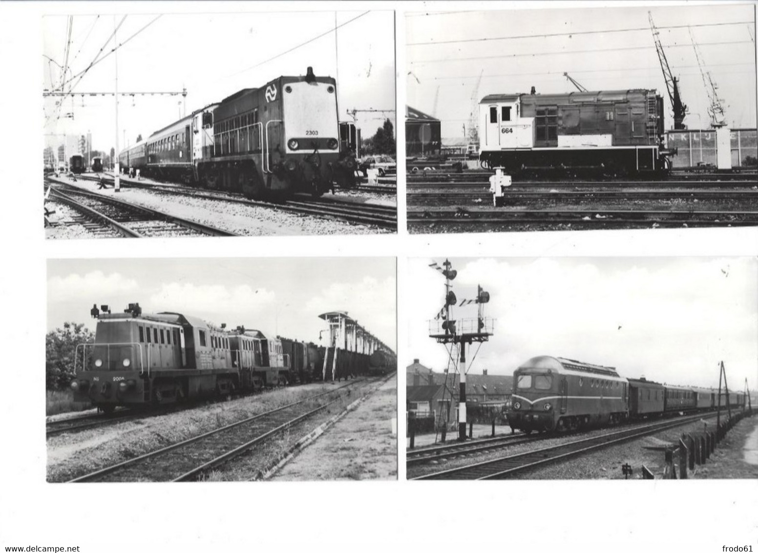 NEDERLANDSE SPOORWEGEN, 4 POSTKAARTEN MET TREINSTELLEN EN/OF LOCOMOTIEVEN, Lot 6 - Trains