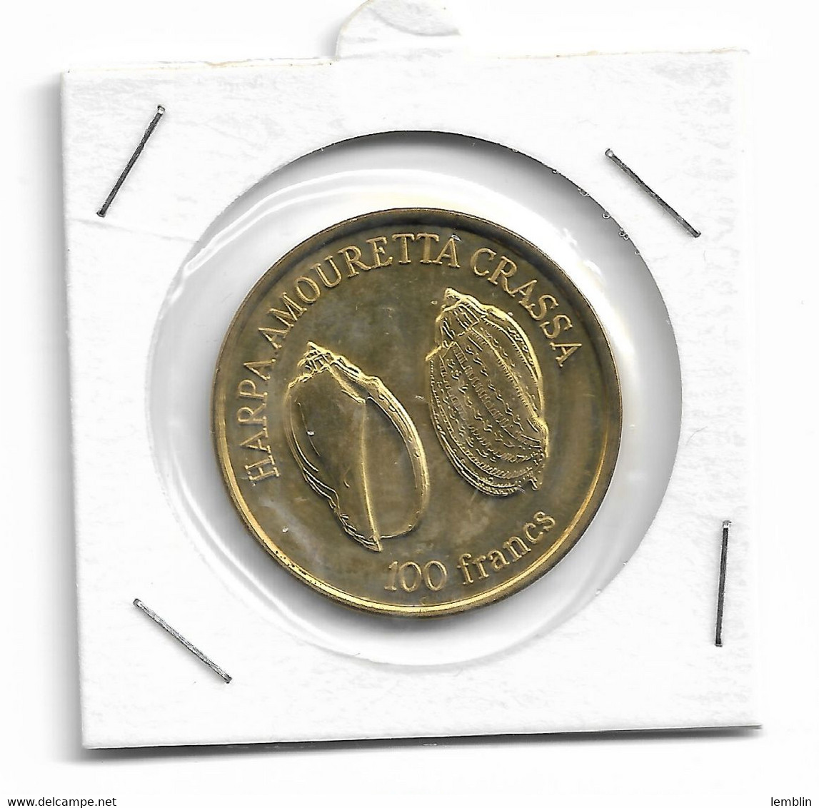 bimetal WALLIS & FUTUNA 500 Francs 2011 Shell unusual coinage 