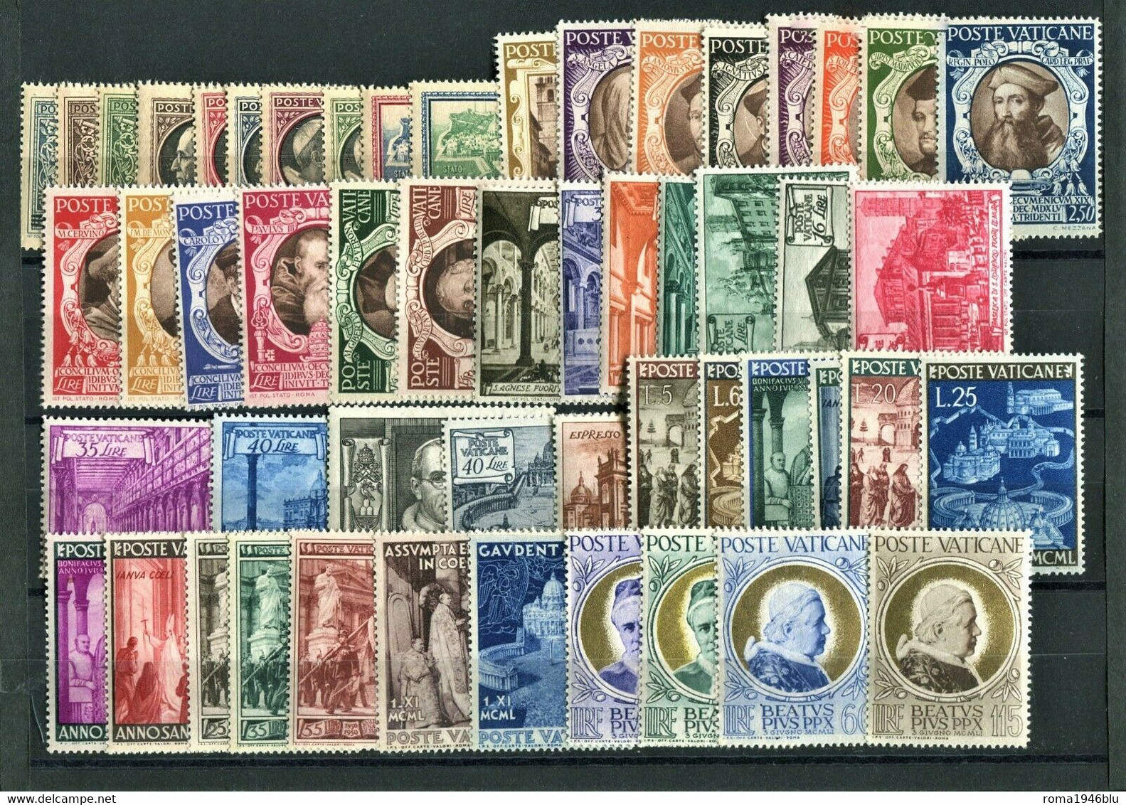 VATICANO 1939/1958 COLLEZIONE COMPLETISSIMA POSTA ORDINARIA + 2 FOGLIETTI ** MNH - Ungebraucht